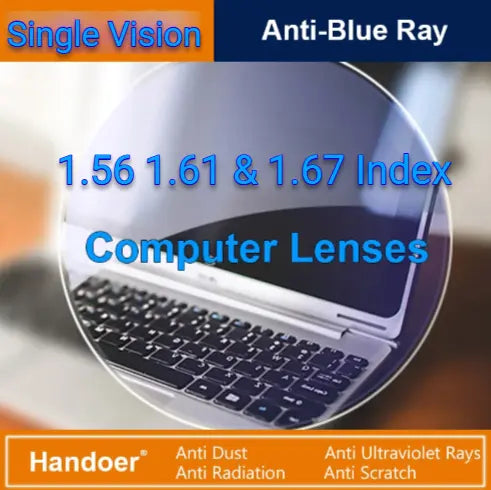 Single Vision Aspheric Anti Blue Light Lenses — view 1 | Rx Spectacle