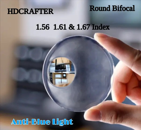 Bifocal Polycarbonate Anti-Blue Light Clear Lenses — view 1 | Rx Spectacle