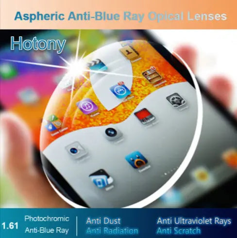 Single Vision Anti Blue Light Photochromic Gray Lenses — view 2 | Rx Spectacle