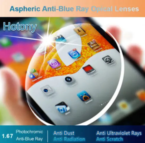 Single Vision Anti Blue Light Photochromic Gray Lenses — view 3 | Rx Spectacle