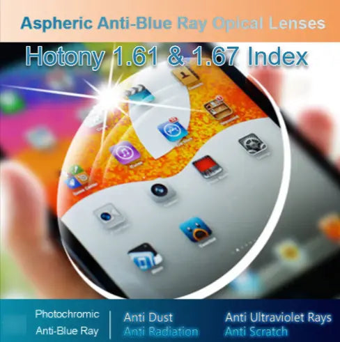 Single Vision Anti Blue Light Photochromic Gray Lenses — view 1 | Rx Spectacle