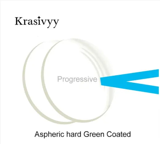 Progressive Hard Green Coated Clear Lenses — view 3 | Rx Spectacle