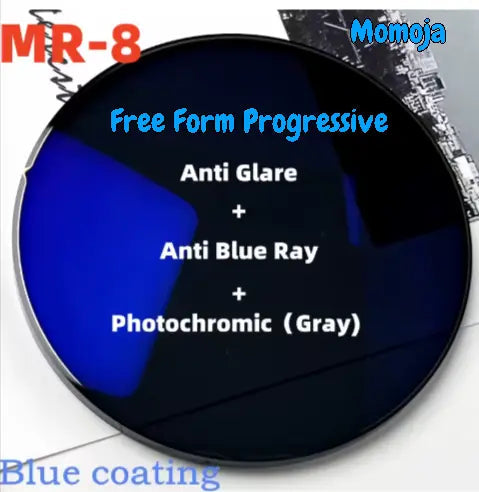 Free From Progressive 1.61 Mr-8 Photochromic Gray Anti-Blue/Glare Lenses — view 1 | Rx Spectacle