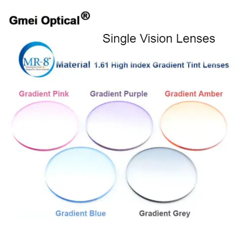 1.61 Index MR-8 Aspheric Single Vision Gradient Tint Lenses — view 1 | Rx Spectacle