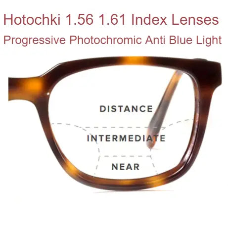 Progressive Anti Blue Light Photochromic Gray Lenses — view 1 | Rx Spectacle