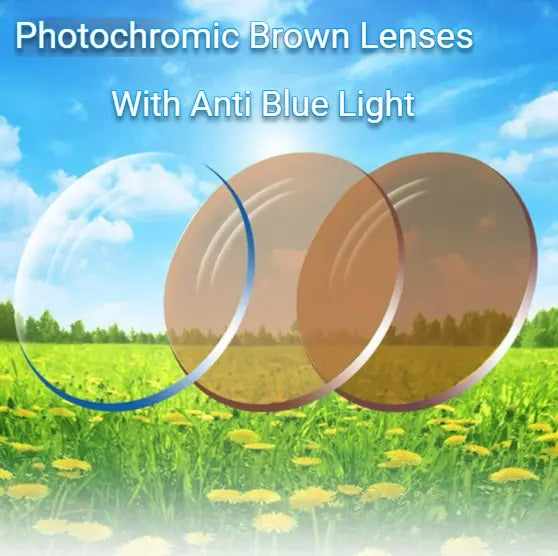 Single Vision Photochromic Anti Blue Light Lenses — view 2 | Rx Spectacle
