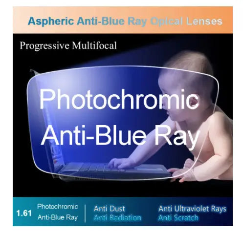 Progressive Anti Blue Photochromic Polycarbonate Lenses — view 20 | Rx Spectacle