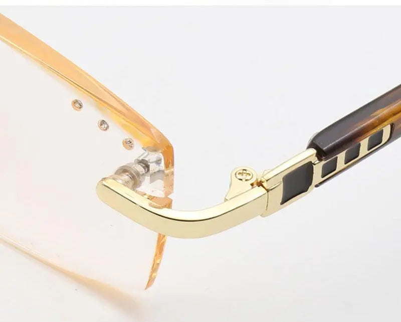 Women's Square Rimless Alloy Reading Glasses 5822 — view 8 | Rx Spectacle