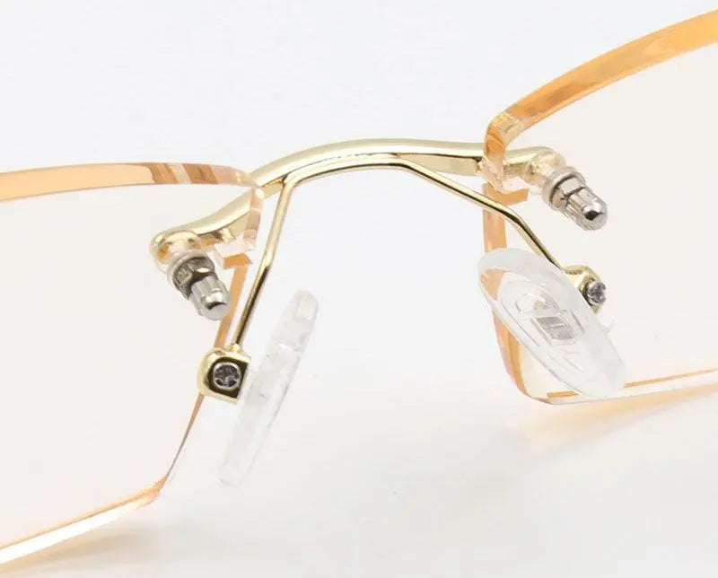 Women's Square Rimless Alloy Reading Glasses 5822 — view 16 | Rx Spectacle