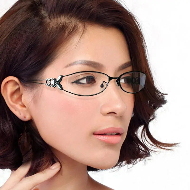 Women's Butterfly Full Rim Alloy Prescription Glasses 6150 — view 22 | Rx Spectacle