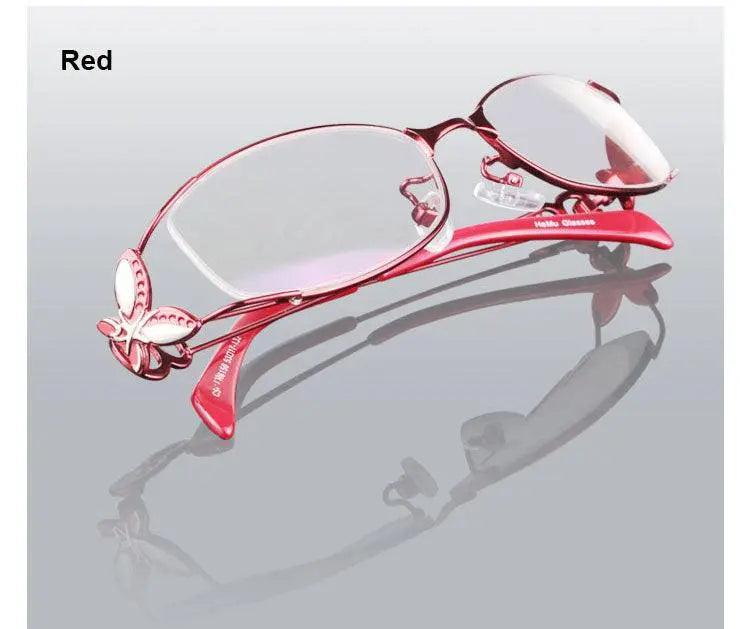 Women's Butterfly Full Rim Alloy Prescription Glasses 6150 — view 14 | Rx Spectacle