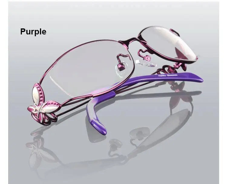 Women's Butterfly Full Rim Alloy Prescription Glasses 6150 — view 19 | Rx Spectacle
