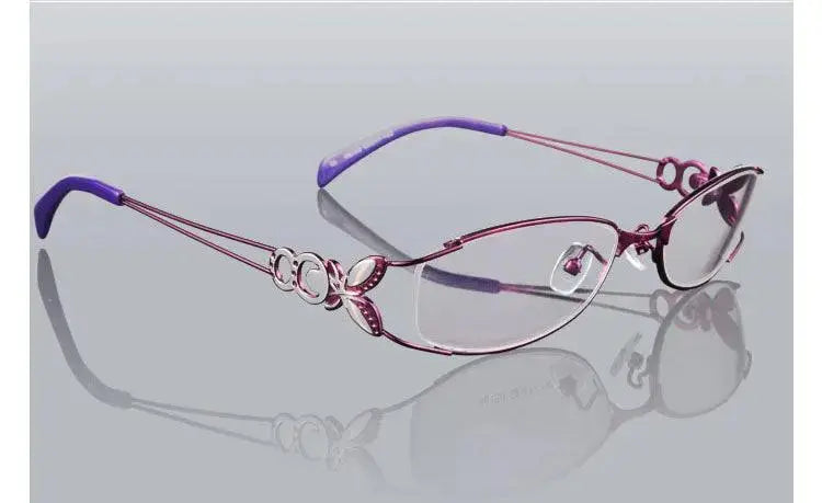 Women's Butterfly Full Rim Alloy Prescription Glasses 6150 — view 24 | Rx Spectacle