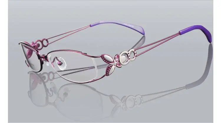 Women's Butterfly Full Rim Alloy Prescription Glasses 6150 — view 7 | Rx Spectacle