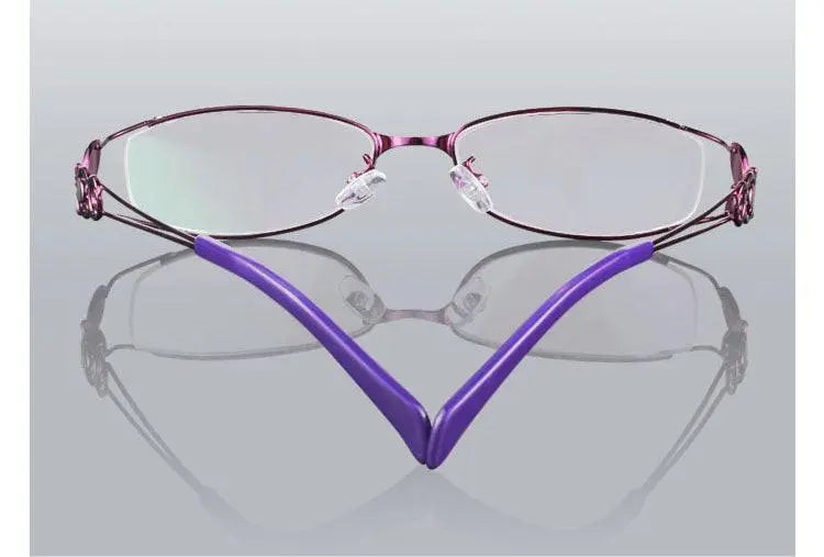Women's Butterfly Full Rim Alloy Prescription Glasses 6150 — view 12 | Rx Spectacle