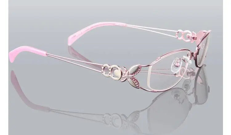 Women's Butterfly Full Rim Alloy Prescription Glasses 6150 — view 23 | Rx Spectacle