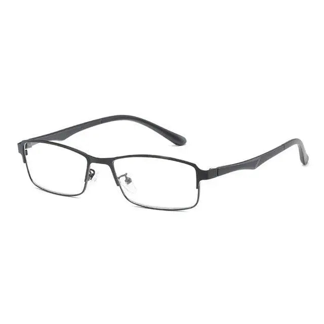 Unisex Square Full Rim Stainless Steel Reading Glasses T076 — view 10 | Rx Spectacle