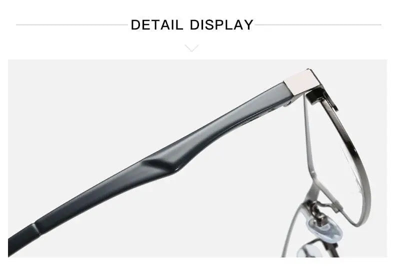 Unisex Square Full Rim Stainless Steel Reading Glasses T076 — view 17 | Rx Spectacle