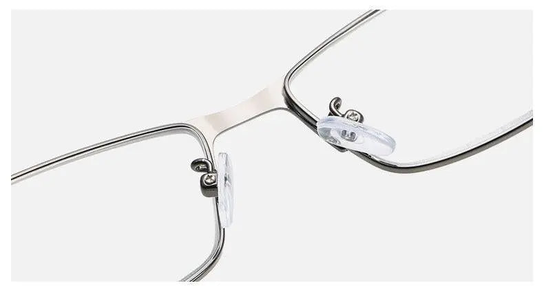 Unisex Square Full Rim Stainless Steel Reading Glasses T076 — view 13 | Rx Spectacle
