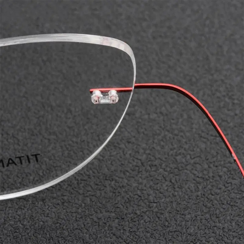 Women's Cat Eye Rimless Titanium Prescription Glasses 20003 — view 15 | Rx Spectacle