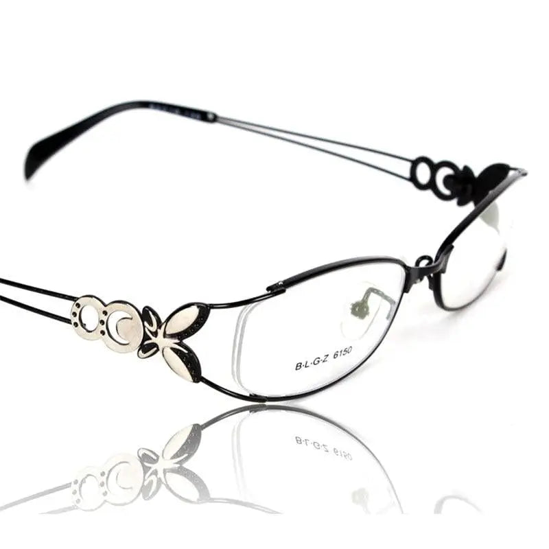 Women's Butterfly Full Rim Alloy Prescription Glasses 6150 — view 2 | Rx Spectacle
