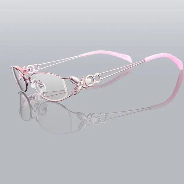 Women's Butterfly Full Rim Alloy Prescription Glasses 6150 — view 10 | Rx Spectacle