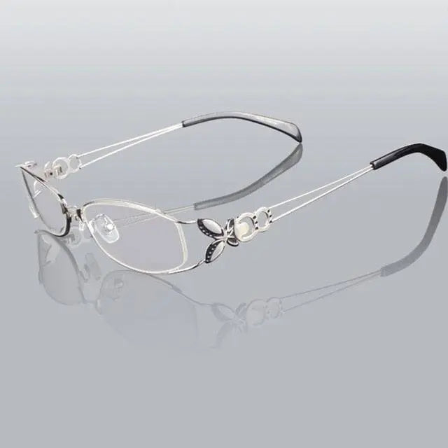 Women's Butterfly Full Rim Alloy Prescription Glasses 6150 — view 9 | Rx Spectacle