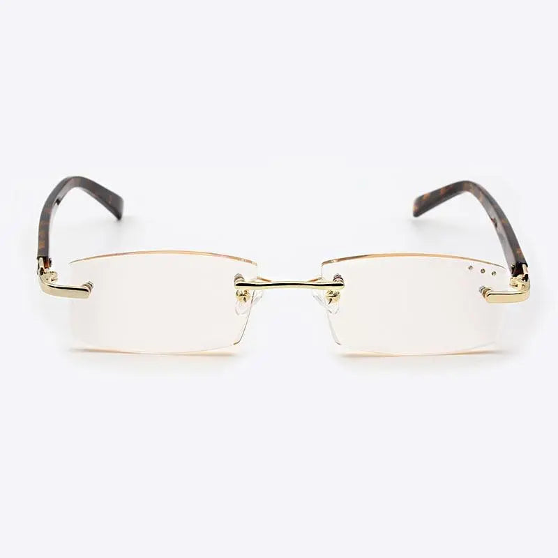 Women's Square Rimless Alloy Reading Glasses 5822 — view 11 | Rx Spectacle