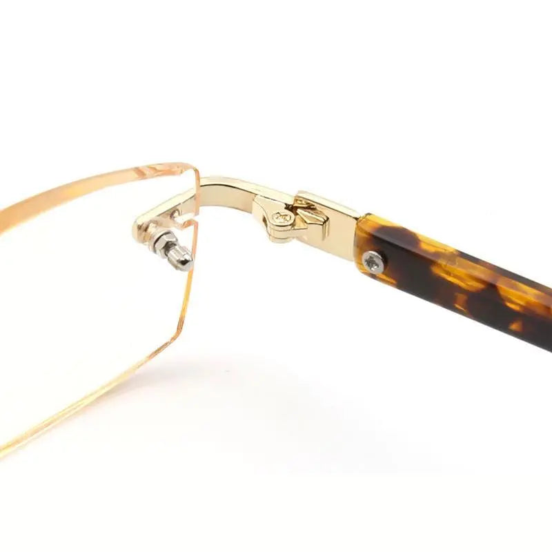 Women's Square Rimless Alloy Reading Glasses 5822 — view 13 | Rx Spectacle