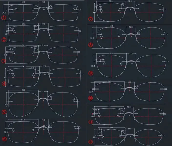 Women's Rectangular Rimless Titanium Prescription Glasses 2123 — view 18 | Rx Spectacle