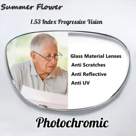 1.53 Index Progressive Photochromic Mineral Glass Lenses — view 1 | Rx Spectacle
