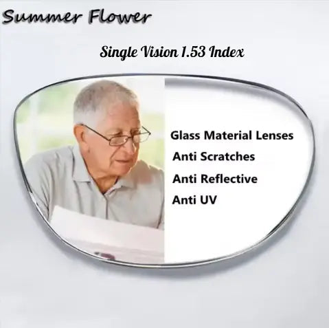1.53 Index Single Vision Mineral Glass Clear Lenses — view 1 | Rx Spectacle