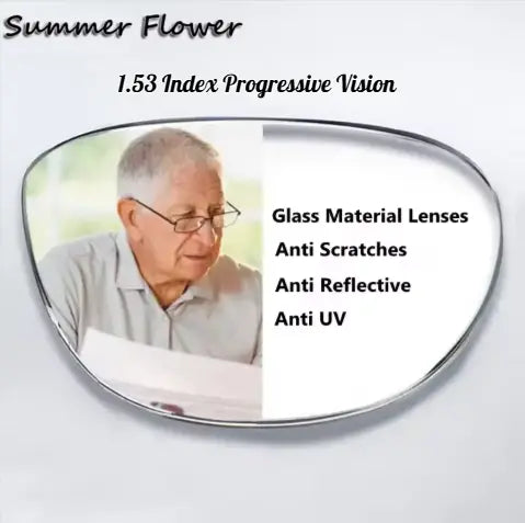 1.53 Index Progressive Mineral Glass Clear Lenses — view 1 | Rx Spectacle