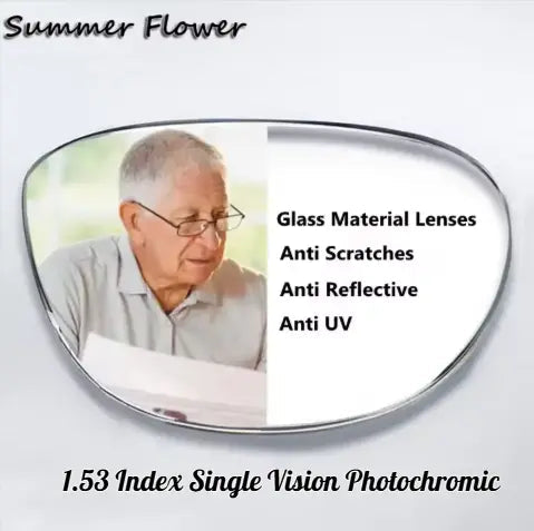 1.53 Index Single Vision Mineral Glass Photochromic Lenses — view 1 | Rx Spectacle