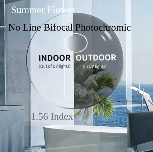 1.56 Index No Line Bifocal Photochromic Lenses — view 1 | Rx Spectacle