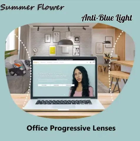 Clear Office Progressive Anti-Blue Light Lenses — view 2 | Rx Spectacle