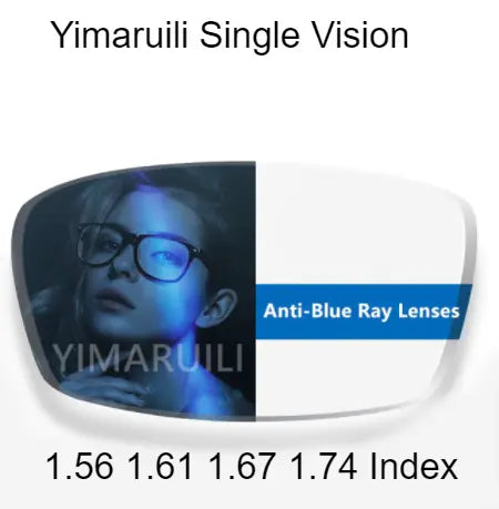 Single Vision Aspheric Anti Blue Light Clear Lenses — view 1 | Rx Spectacle