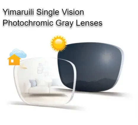 Photochromic Gray Single Vision Anti Blue Driving Lenses — view 2 | Rx Spectacle
