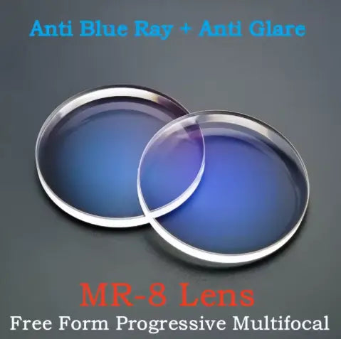 Free Form 1.61 MR-8 Anti-Blue/Glare Progressive Clear Lenses — view 1 | Rx Spectacle