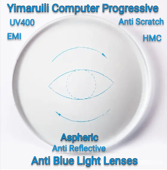 Computer Progressive Anti Blue Light Clear Lenses — view 4 | Rx Spectacle