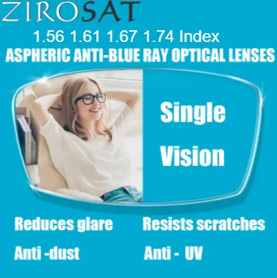 Aspheric Anti Blue Light Single Vision Clear Lenses — view 1 | Rx Spectacle